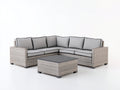 Canapé de jardin - Résine tressée - 210 x 210 x 67 cm - Gris clair-Noir - Moderne