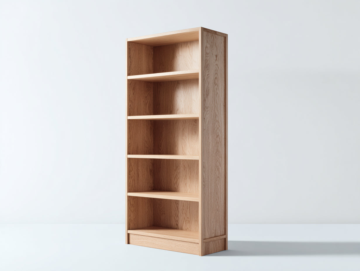 Bibliothèque - Bois - 78x34x185 cm - Chêne naturel - Contemporain
