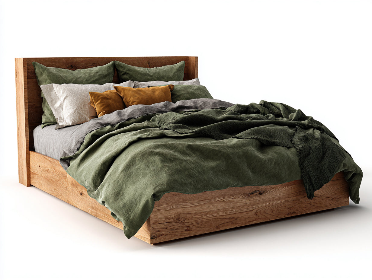Lit double-bois-213x173x96 cm-naturel-style rustique