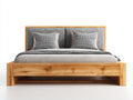 Lit double-bois-tissu-212x172x95 cm-naturel-gris-style moderne